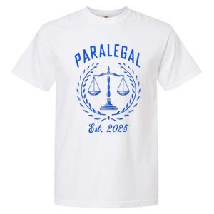 Paralegal Est. 2025 Scales Of Justice Garment-Dyed Heavyweight T-Shirt