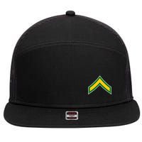 Private E 2 Mlitary Badge 7 Panel Mesh Trucker Snapback Hat