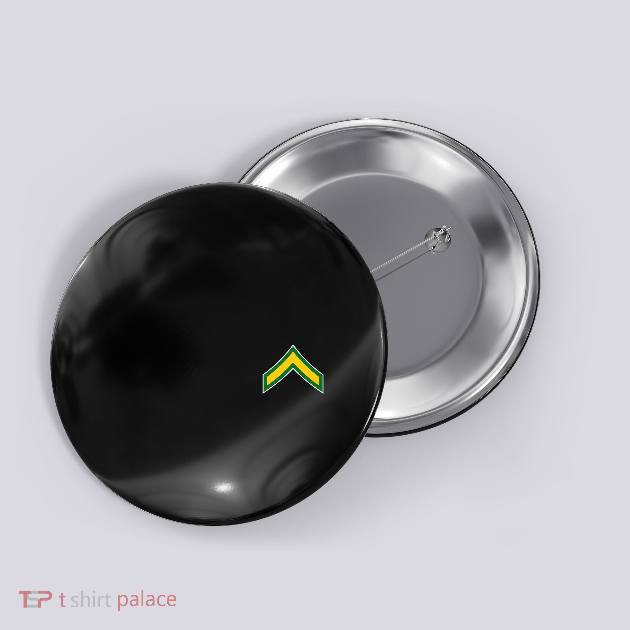 Private E 2 Mlitary Badge Button
