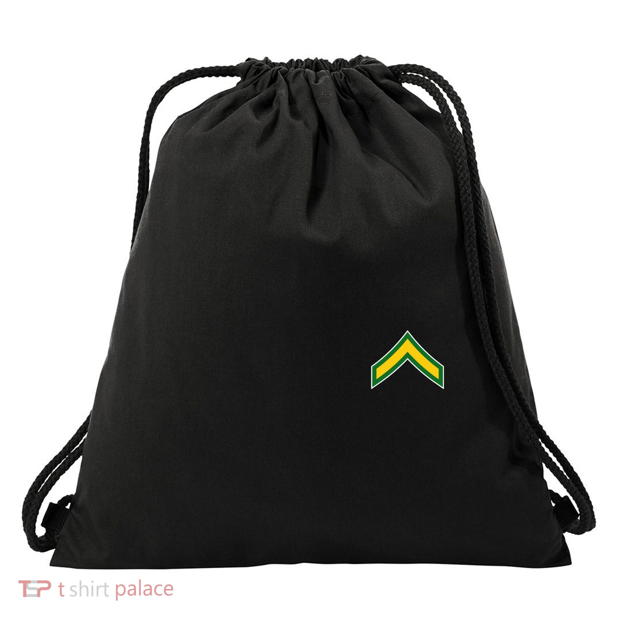 Private E 2 Mlitary Badge Drawstring Bag