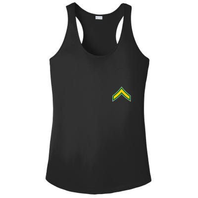 Private E 2 Mlitary Badge Ladies PosiCharge Competitor Racerback Tank