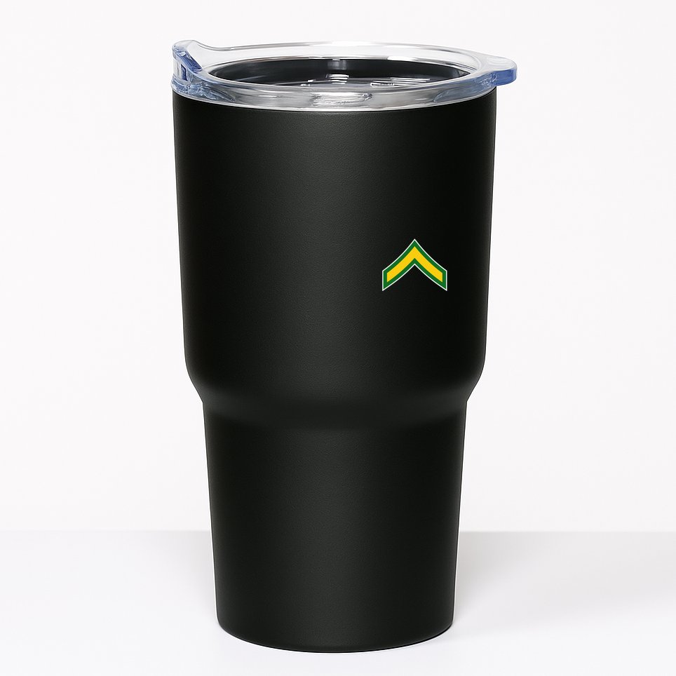 Private E 2 Mlitary Badge Tumbler