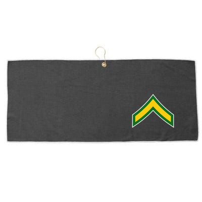 Private E 2 Mlitary Badge Large Microfiber Waffle Golf Towel