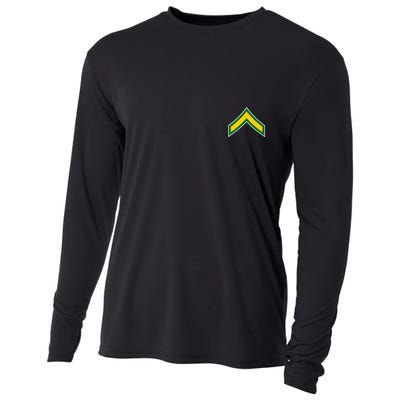 Private E 2 Mlitary Badge Cooling Performance Long Sleeve Crew
