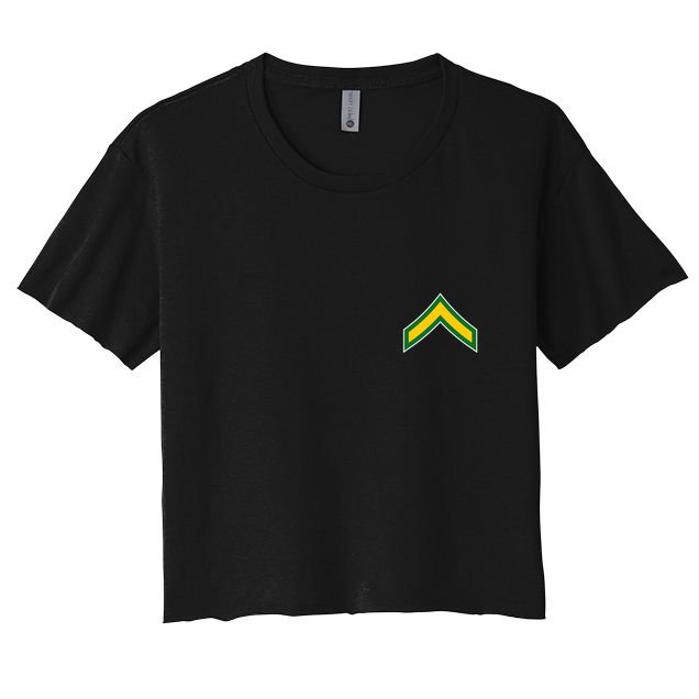 Private E 2 Mlitary Badge Crop Top