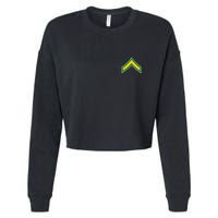 Private E 2 Mlitary Badge Cropped Pullover Crew
