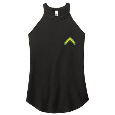 Private E 2 Mlitary Badge Women's Perfect Tri Rocker Tank