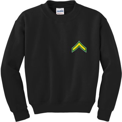 Private E 2 Mlitary Badge Kids Sweatshirt