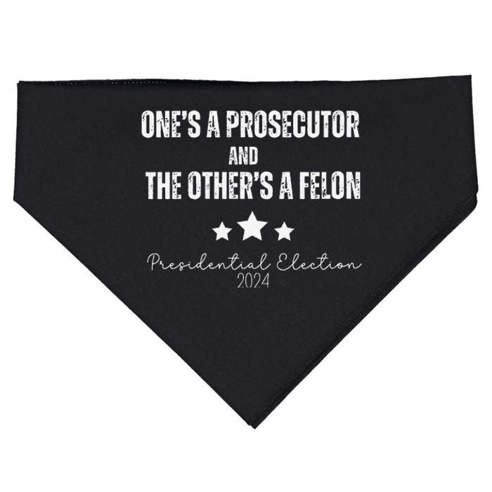 President Election 2024 Prosecutor Vs Felon Political Saying USA-Made Doggie Bandana