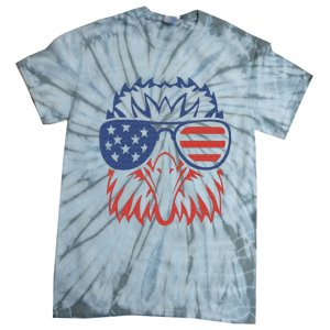 Patriotic Eagle 4th of July USA American Flag Tie-Dye T-Shirt