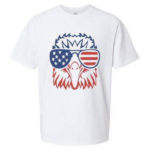 Patriotic Eagle 4th of July USA American Flag Sueded Cloud Jersey T-Shirt