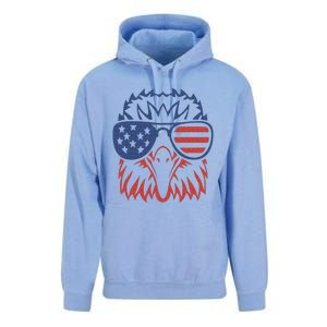 Patriotic Eagle 4th of July USA American Flag Unisex Surf Hoodie