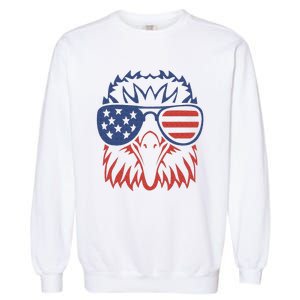 Patriotic Eagle 4th of July USA American Flag Garment-Dyed Sweatshirt