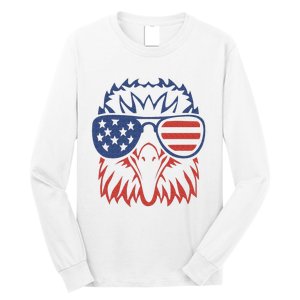 Patriotic Eagle 4th of July USA American Flag Long Sleeve Shirt