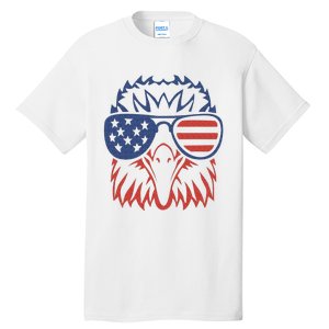 Patriotic Eagle 4th of July USA American Flag Tall T-Shirt