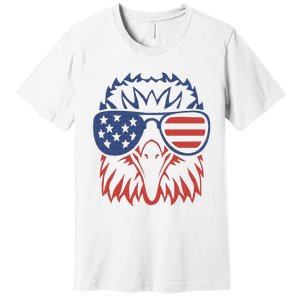 Patriotic Eagle 4th of July USA American Flag Premium T-Shirt