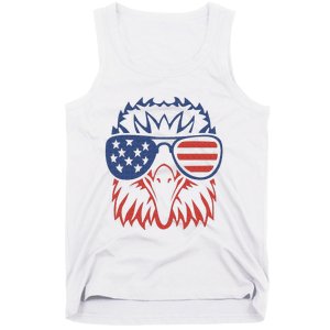 Patriotic Eagle 4th of July USA American Flag Tank Top