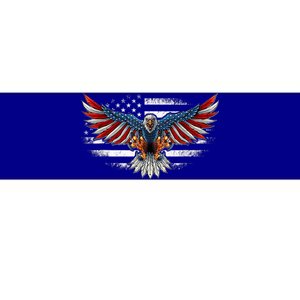 Patriotic Eagle 4th Of July Usa American Flag Funny Gift Bumper Sticker