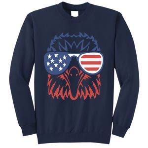 PATRIOTIC EAGLE 4th Of July USA American Flag Tall Sweatshirt