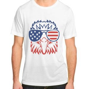 PATRIOTIC EAGLE 4th Of July USA American Flag Adult ChromaSoft Performance T-Shirt