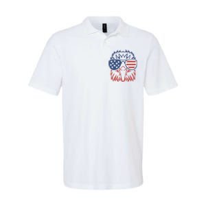 PATRIOTIC EAGLE 4th Of July USA American Flag Softstyle Adult Sport Polo