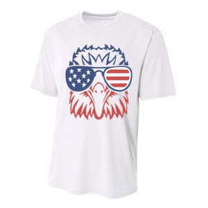 PATRIOTIC EAGLE 4th Of July USA American Flag Performance Sprint T-Shirt