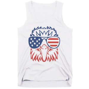 PATRIOTIC EAGLE 4th Of July USA American Flag Tank Top