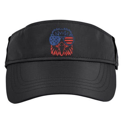 Patriotic Eagle 4th Of July Usa Adult Drive Performance Visor