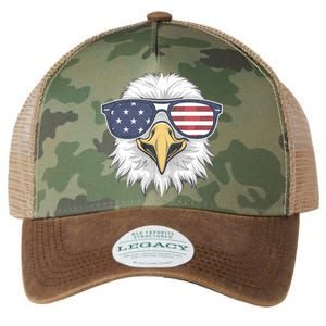 Patriotic Eagle 4th Of July Usa American Flag Legacy Tie Dye Trucker Hat