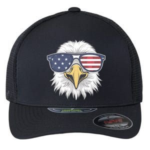 Patriotic Eagle 4th Of July Usa American Flag Flexfit Unipanel Trucker Cap