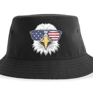 Patriotic Eagle 4th Of July Usa American Flag Sustainable Bucket Hat