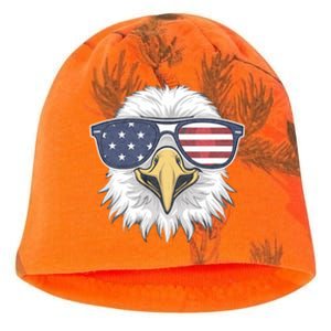 Patriotic Eagle 4th Of July Usa American Flag Kati - Camo Knit Beanie