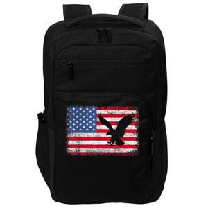 Patriotic Eagle 4th Of July Usa American Flag American Flag Gifts Impact Tech Backpack