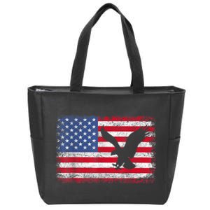 Patriotic Eagle 4th Of July Usa American Flag American Flag Gifts Zip Tote Bag