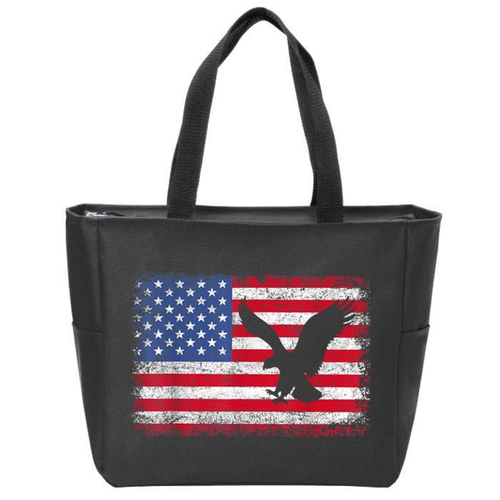 Patriotic Eagle 4th Of July Usa American Flag American Flag Gifts Zip Tote Bag