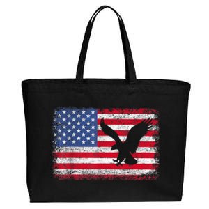 Patriotic Eagle 4th Of July Usa American Flag American Flag Gifts Cotton Canvas Jumbo Tote