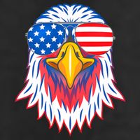 Patriotic Eagle 4th Of July Usa American Flag Pride 7 Panel Mesh Trucker Snapback Hat