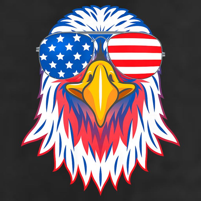 Patriotic Eagle 4th Of July Usa American Flag Pride 7 Panel Mesh Trucker Snapback Hat