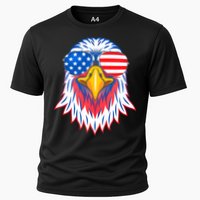 Patriotic Eagle 4th Of July Usa American Flag Pride Cooling Performance Crew T-Shirt