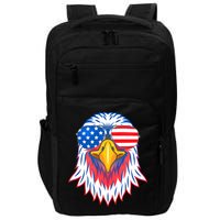 Patriotic Eagle 4th Of July Usa American Flag Pride Impact Tech Backpack
