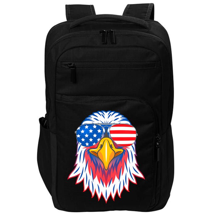 Patriotic Eagle 4th Of July Usa American Flag Pride Impact Tech Backpack