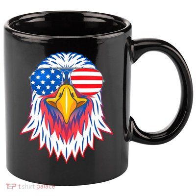 Patriotic Eagle 4th Of July Usa American Flag Pride 11oz C Handle Ceramic Mug