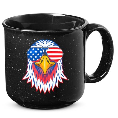 Patriotic Eagle 4th Of July Usa American Flag Pride 15oz Campfire Ceramic Mug