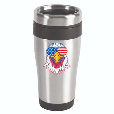 Patriotic Eagle 4th Of July Usa American Flag Pride 16oz Travel Tumbler