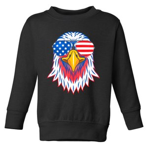 Patriotic Eagle 4th Of July Usa American Flag Pride Toddler Sweatshirt