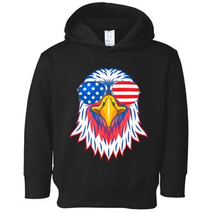 Patriotic Eagle 4th Of July Usa American Flag Pride Toddler Hoodie