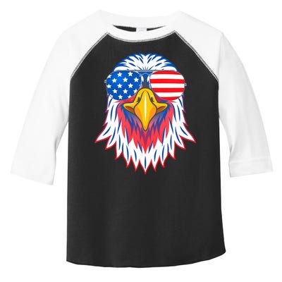 Patriotic Eagle 4th Of July Usa American Flag Pride Toddler Fine Jersey T-Shirt
