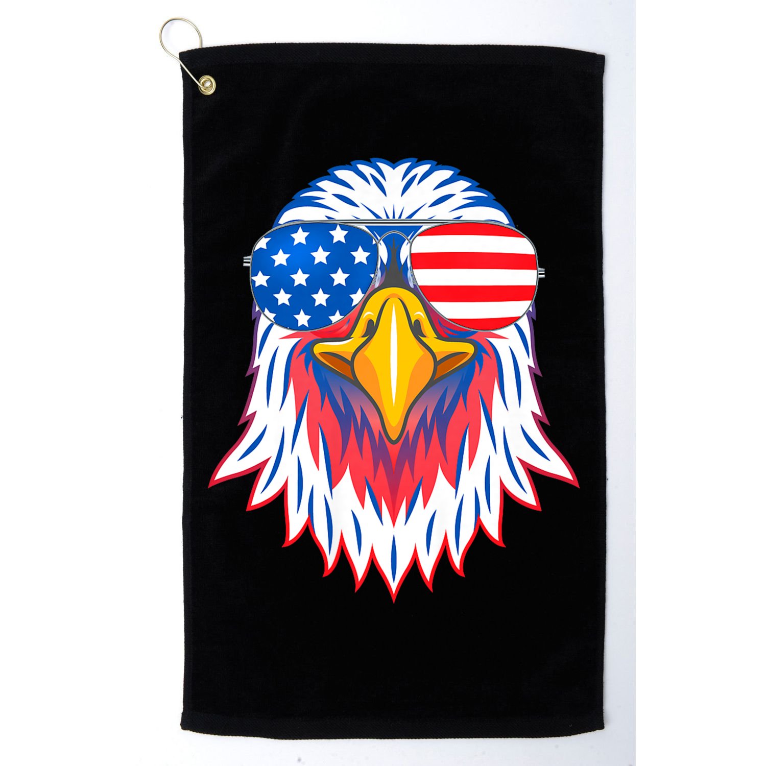 Patriotic Eagle 4th Of July Usa American Flag Pride Golf Towel