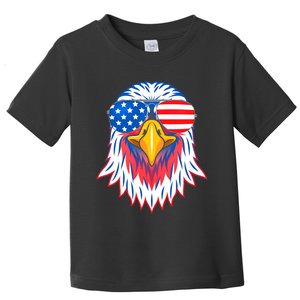 Patriotic Eagle 4th Of July Usa American Flag Pride Toddler T-Shirt