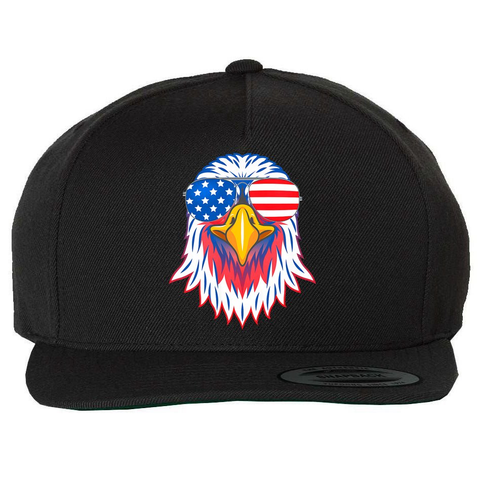 Patriotic Eagle 4th Of July Usa American Flag Pride Wool Snapback Cap